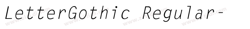 LetterGothic Regular字体转换